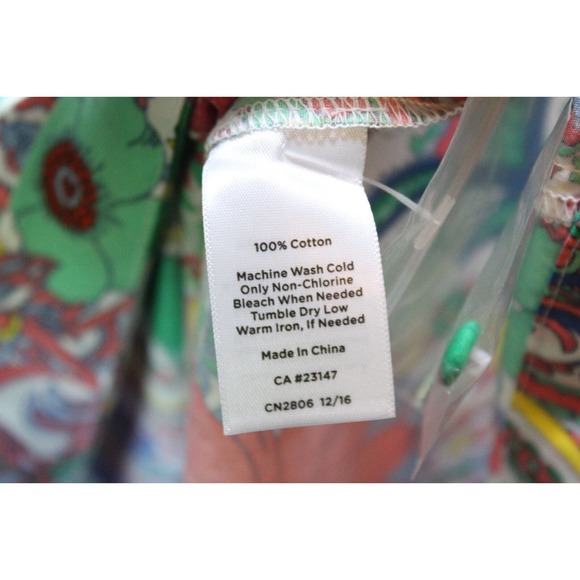 NWT Talbots Floral Paisley Sleeveless Button Front Dress With Tie Size 12 H14884 - Picture 10 of 11